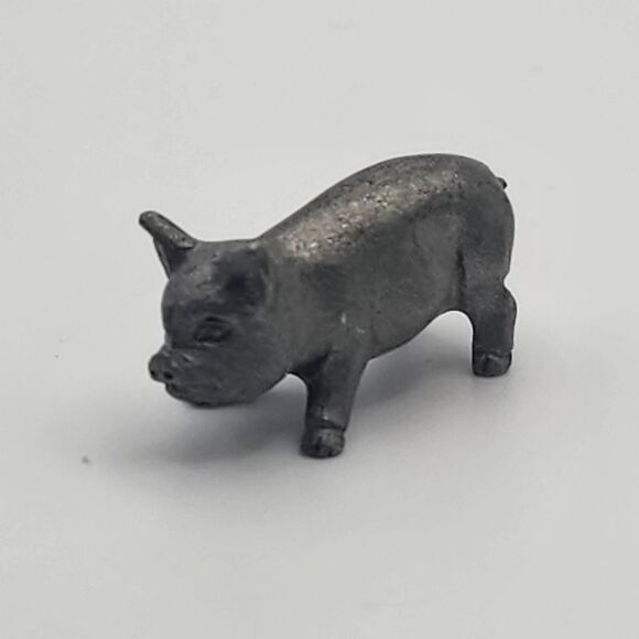 Vintage Spoontiques Mini Pewter Pig - Picture 1 of 6